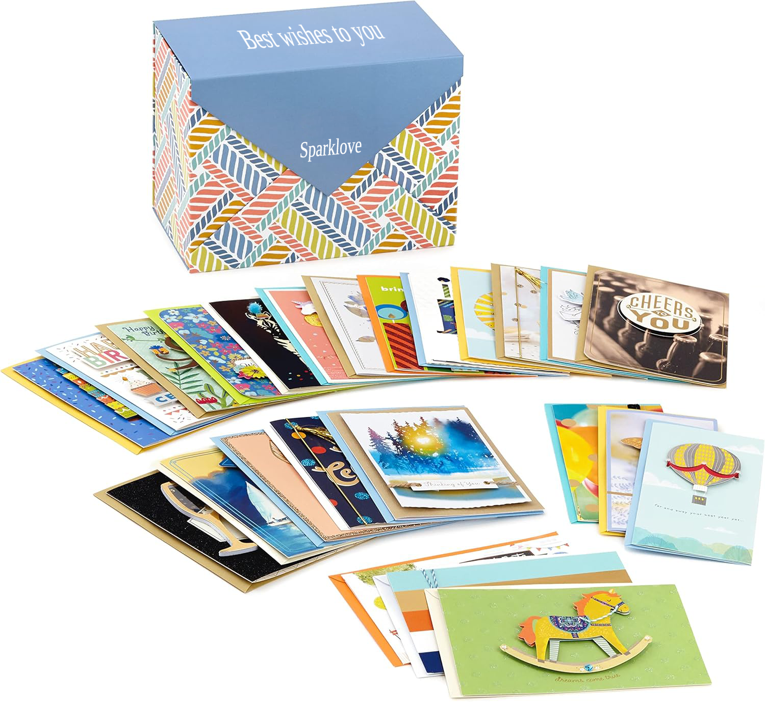 24 Handmade All-Occasion Greeting Cards Set – Birthday, Sympathy