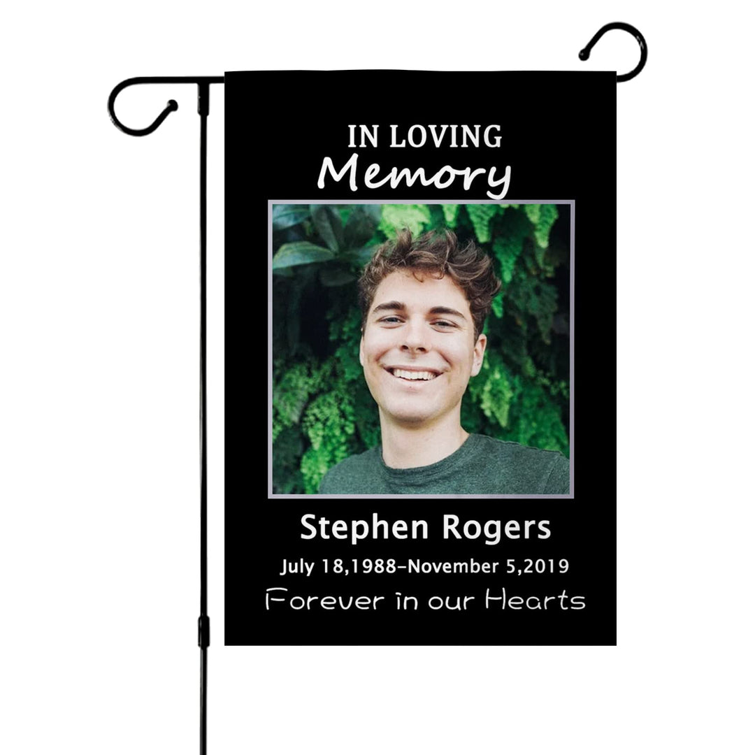 Custom Memorial Flag with Photo Name Date