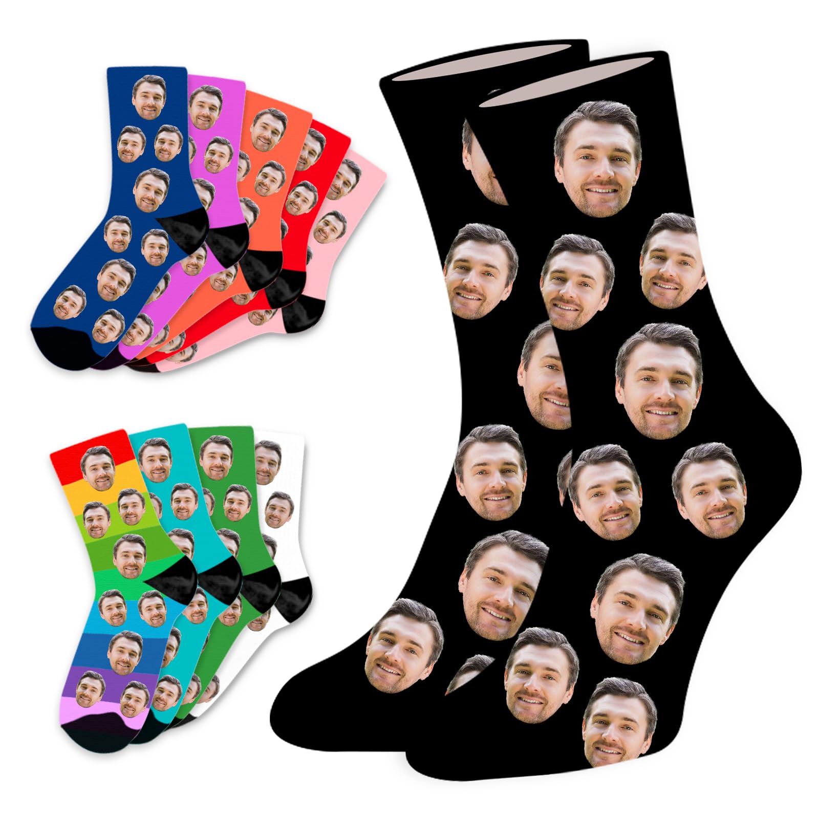 Personalized Gifts , Print Your Face Clearly on Socks