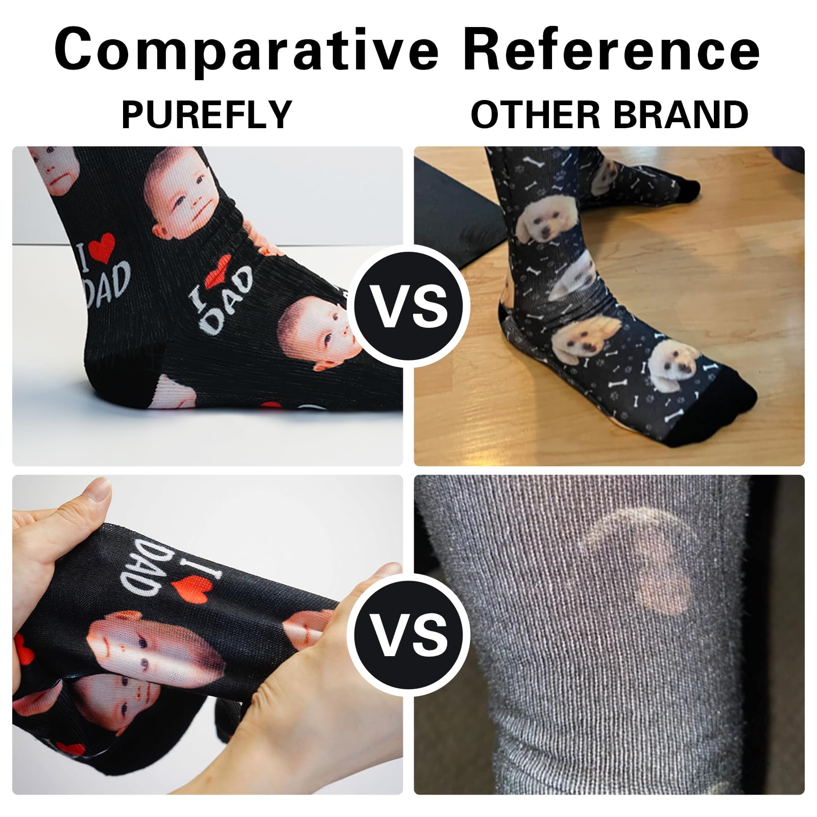 Personalized Gifts , Print Your Face Clearly on Socks