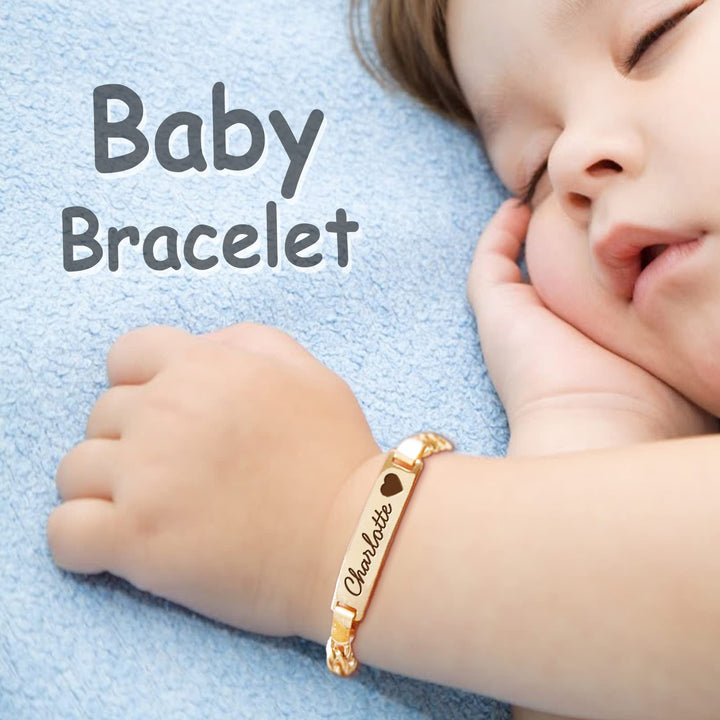 Personalized Baby Name Bracelets with Birthstone