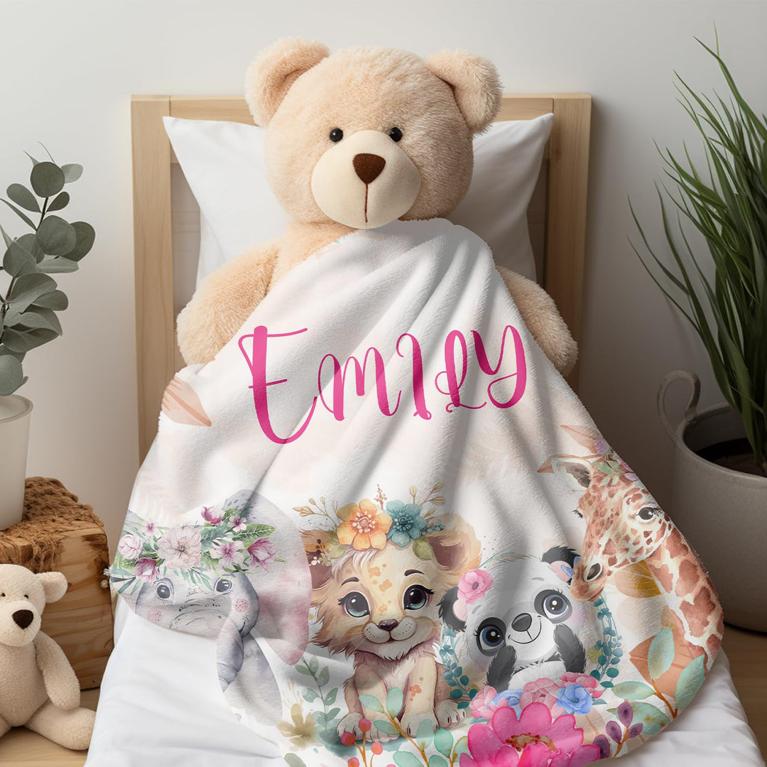 Customized  Blanket with Names for Toddler