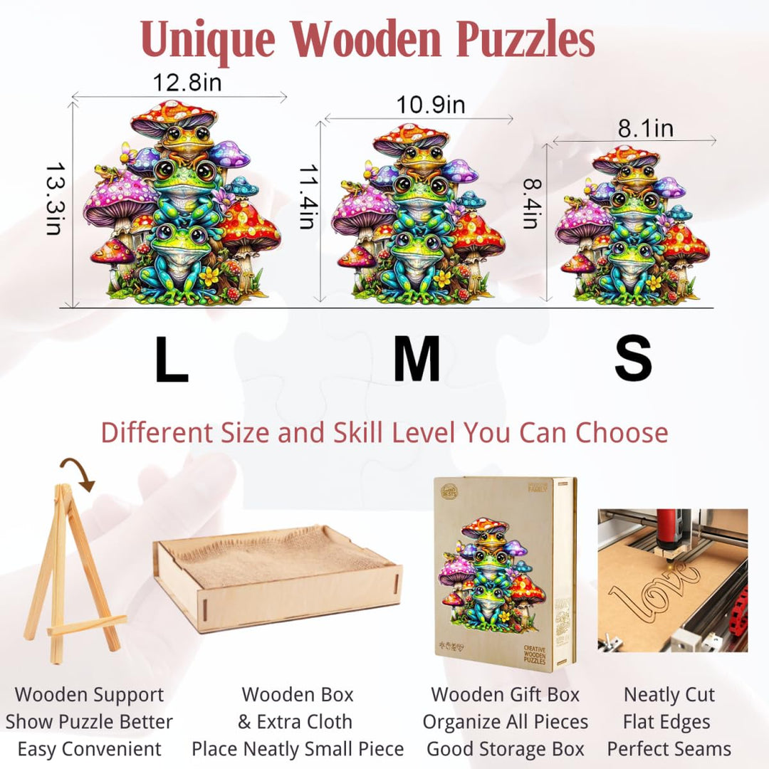 Wooden Puzzles for Adults, Frog Puzzle