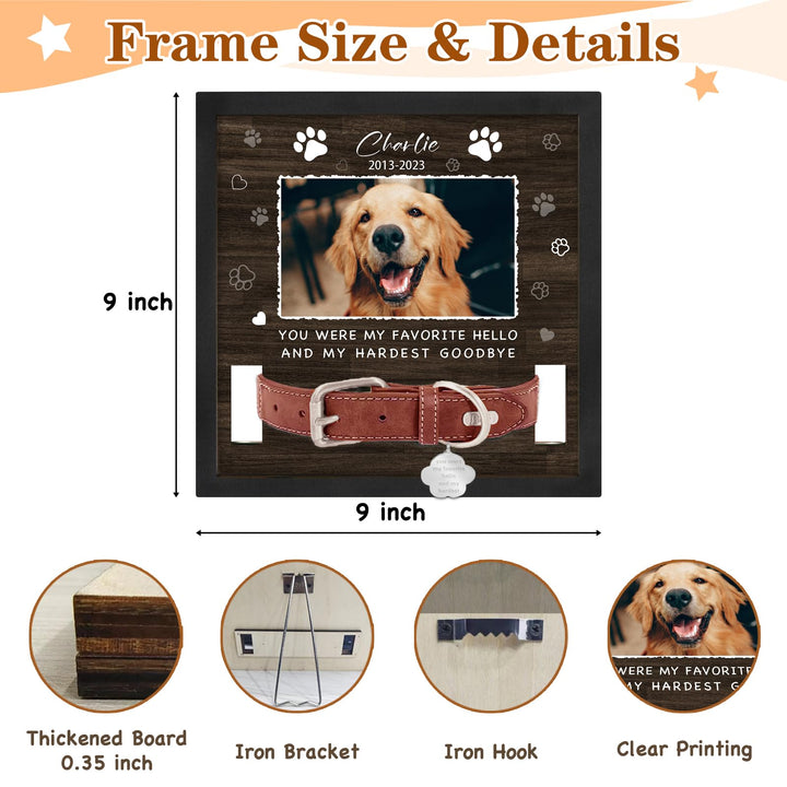 Memorial Gifts Picture Frame for Loss of Dog