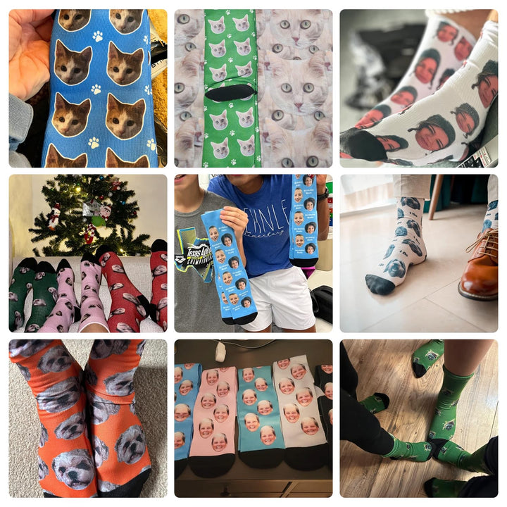 Personalized Gifts , Print Your Face Clearly on Socks