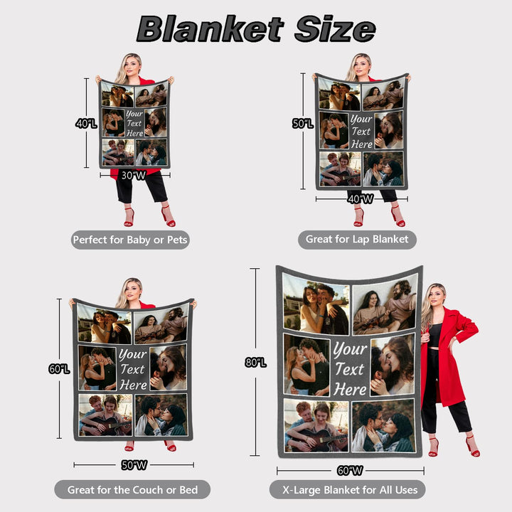 Custom Blanket with Picture Customized Photo Blankets