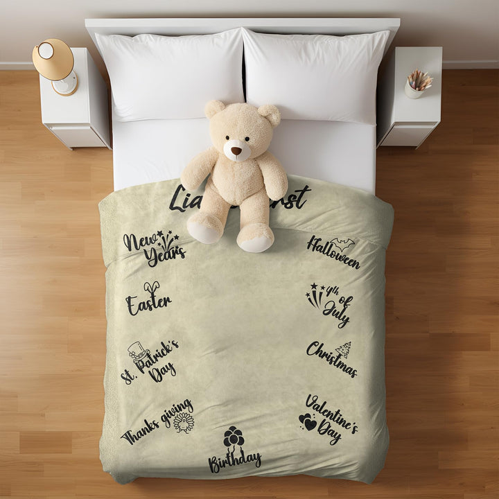 Custom Toddler Name Blanket Gift