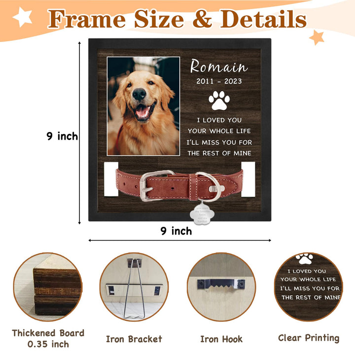 Memorial Gifts Picture Frame for Loss of Dog