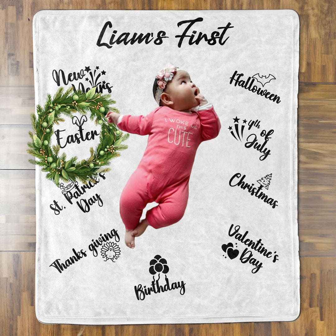 Custom Toddler Name Blanket Gift