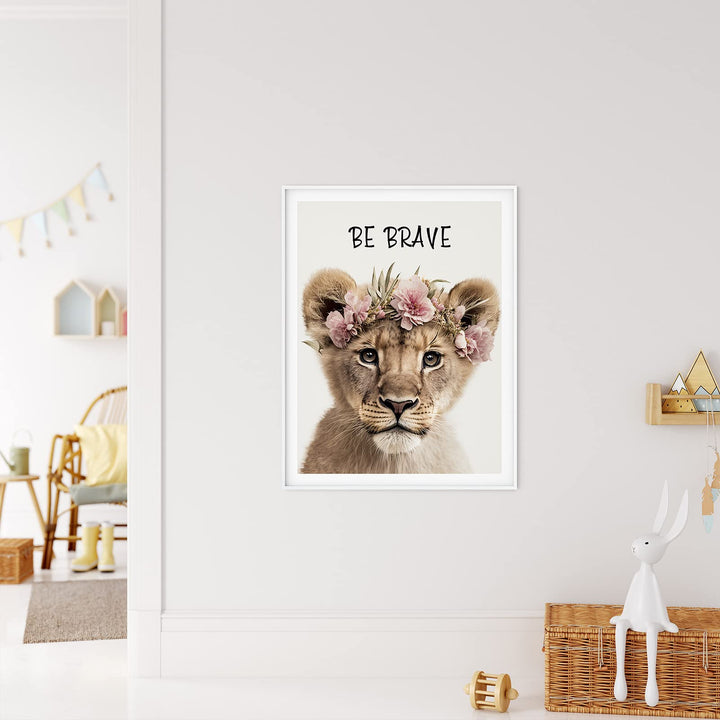 Baby Safari Animals Wall Decor, Set of 6 Posters