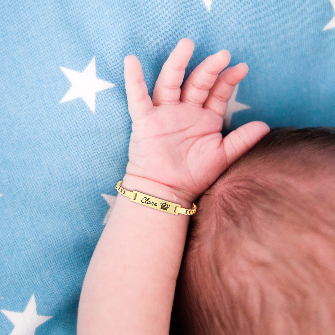 Personalized Baby Name Bracelets with Birthstone