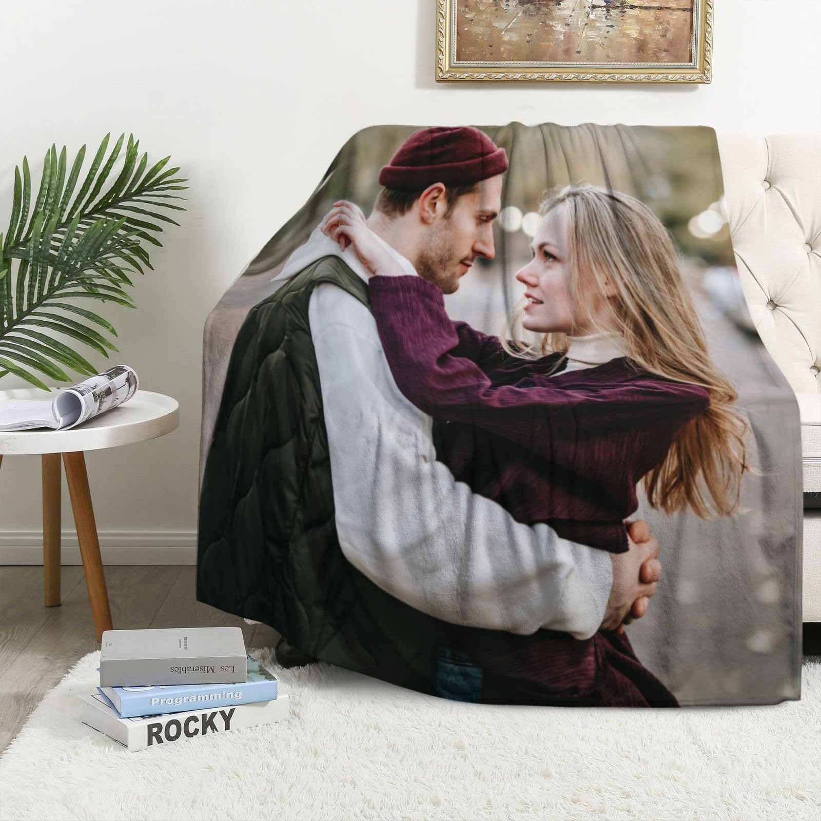 Custom Blanket with １ Picture Texts HD-Printing