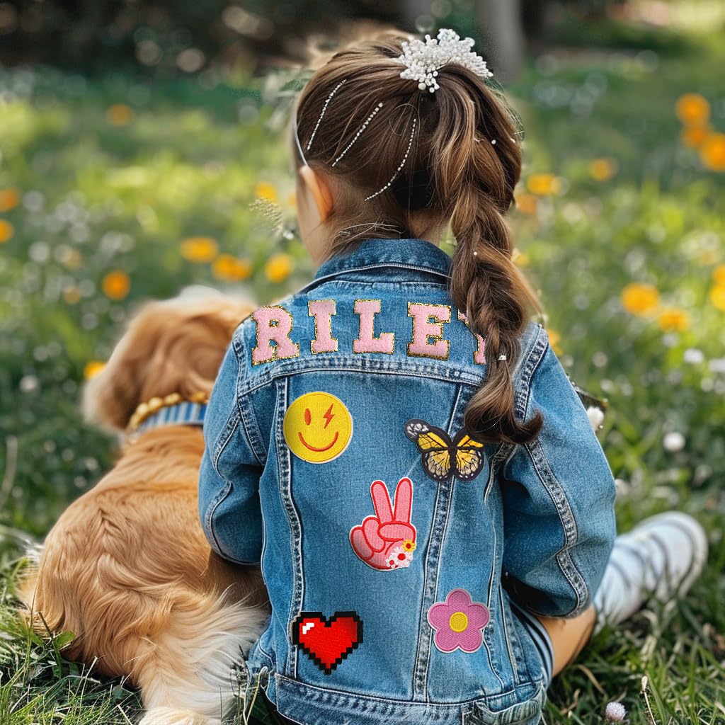 Personalized Patch Denim Jacket, Custom 1-8 Year