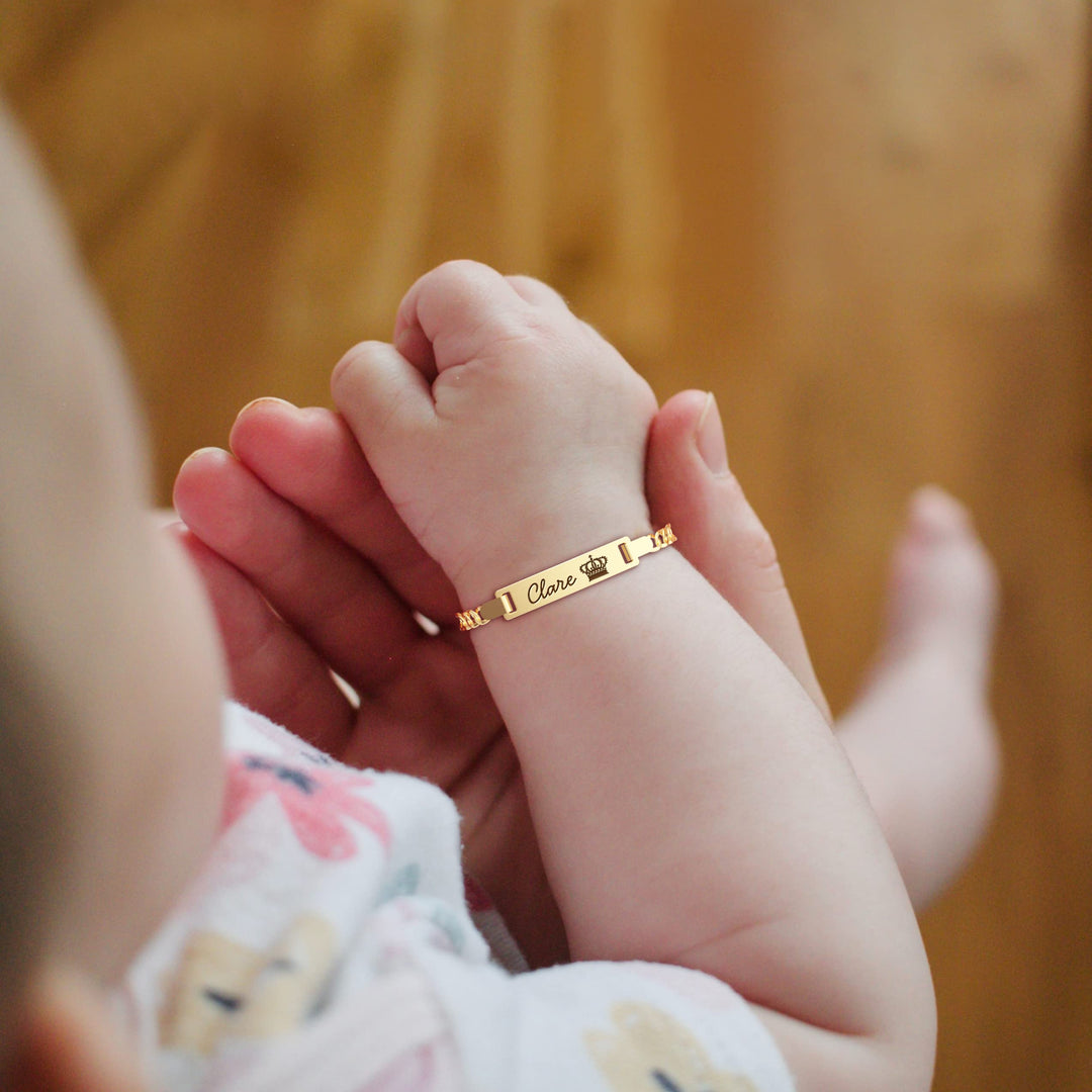 Personalized Baby Name Bracelets with Birthstone