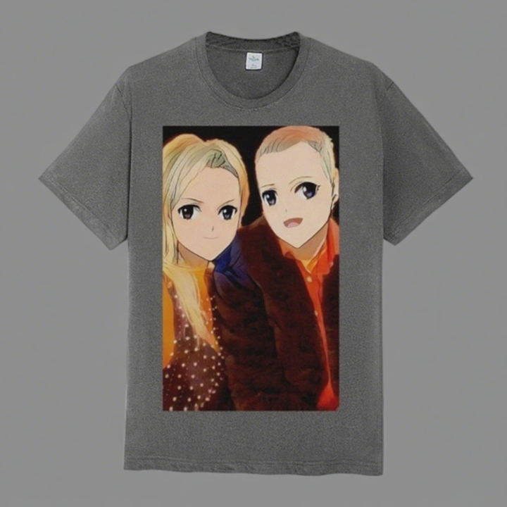 Custom Anime Effect Print T Shirts for Men